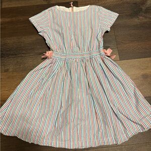 J crew crewcuts seersucker rainbow dress size 8
